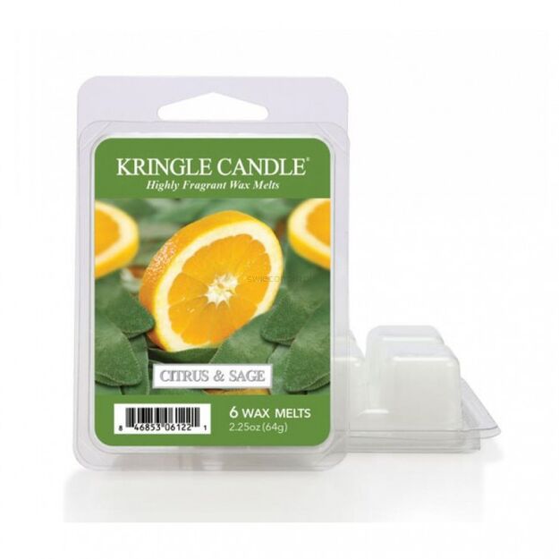 Citrus & Sage - Kringle Candle - wosk zapachowy 64 gram