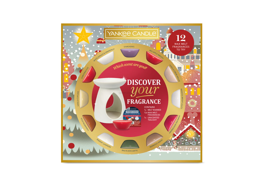 Zestaw prezentowy Passport To The Holidays - Yankee Candle - 12 x wosk + kominek