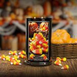 Candy Corn - Kringle Candle - duża świeca z dwoma knotami (624g) - seria Halloween - 2