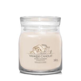 Warm Cashmere - Yankee Candle Signature - średnia świeca z dwoma knotami 