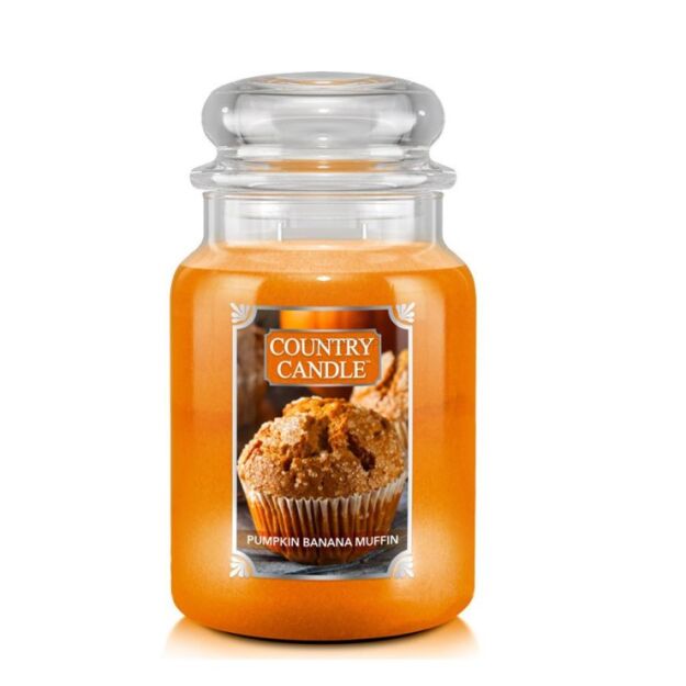 Duża świeca zapachowa Pumpkin Banana Muffin – Country Candle | 737 g | 2 knoty