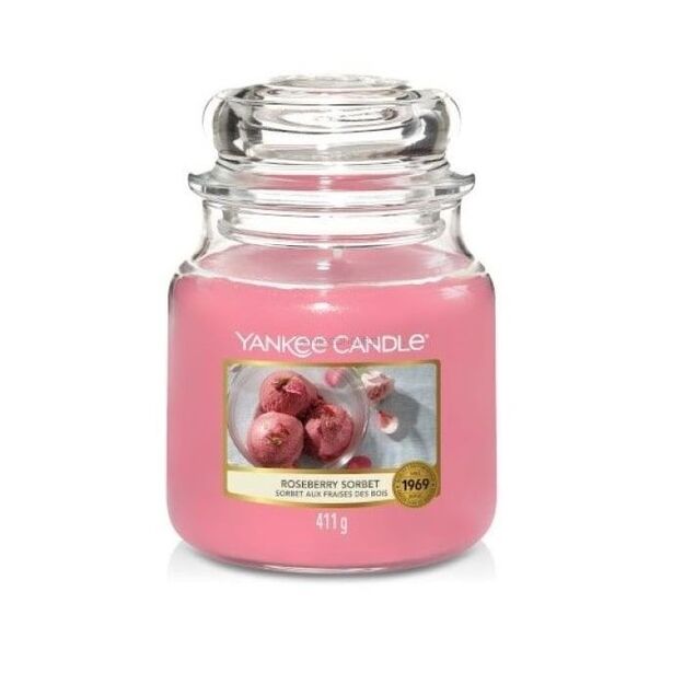 Roseberry Sorbet Yankee Candle - średnia świeca zapachowa