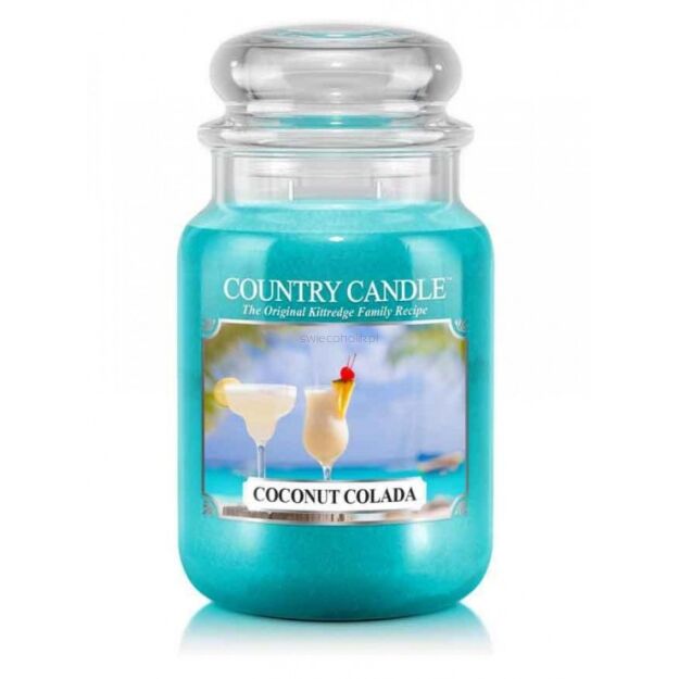 Duża świeca zapachowa Coconut Colada – Country Candle | 737 g | 2 knoty