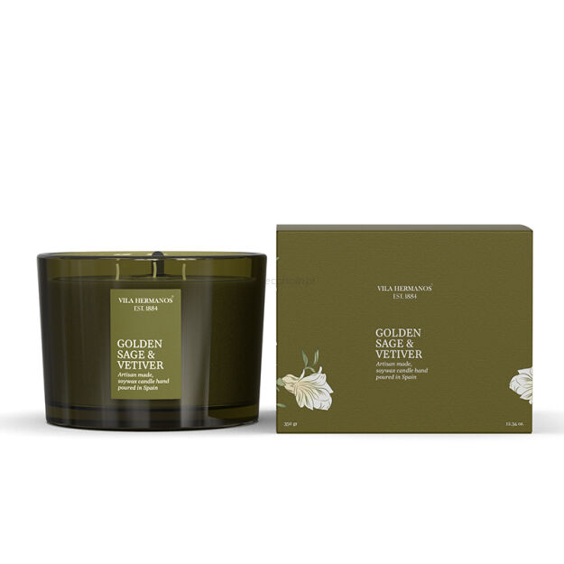 Golden Sage & Vetiver - Vila Hermanos - świeca zapachowa 350g - seria Herbalist