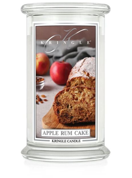 Apple Rum Cake - Kringle Candle - duża świeca z dwoma knotami (624g)