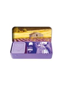 Zestaw prezentowy lawenda (Lavande) - mydło 60 g + krem do rąk + saszetka w metalowym pudełku - Provence | Esprit Provence