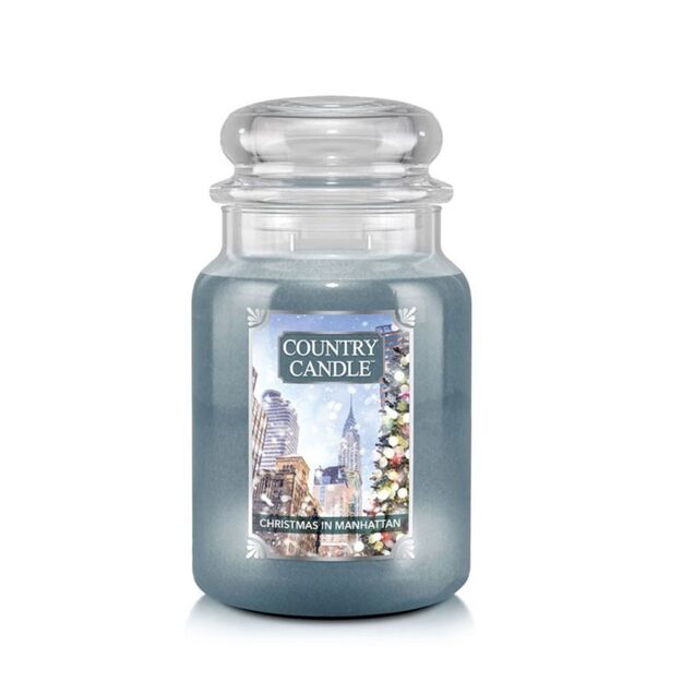 Christmas in Manhattan - Country Candle - duża świeca zapachowa z dwoma knotami (737g)