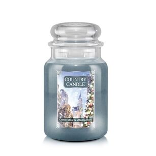 Christmas in Manhattan - Country Candle - duża świeca zapachowa z dwoma knotami (737g)