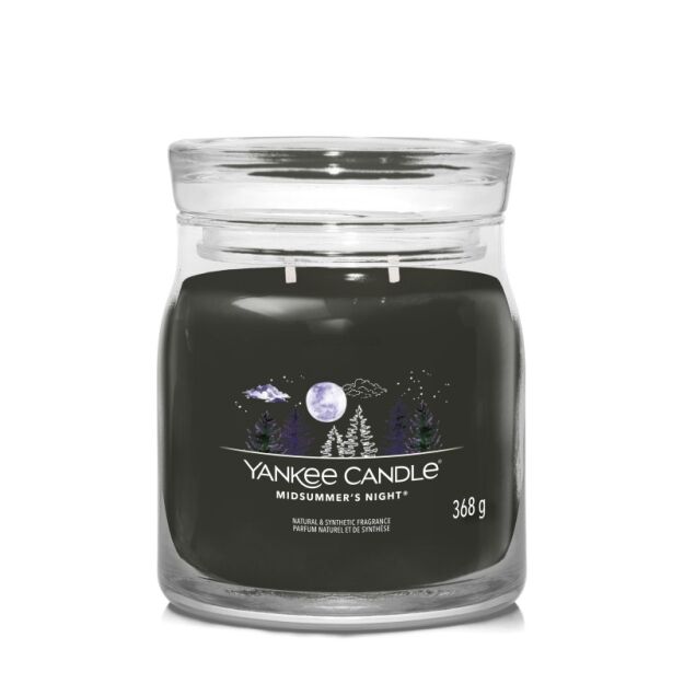 Midsummer's Night - Yankee Candle Signature - średnia świeca z dwoma knotami 