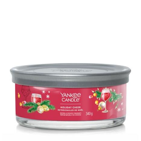 Holiday Cheer - Yankee Candle Signature - świeca tumbler z 5 knotami