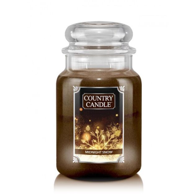 Duża świeca zapachowa Midnight Snow – Country Candle | 680 g | 2 knoty