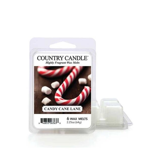 Candy Cane Lane - Country Candle - wosk zapachowy 64 gram