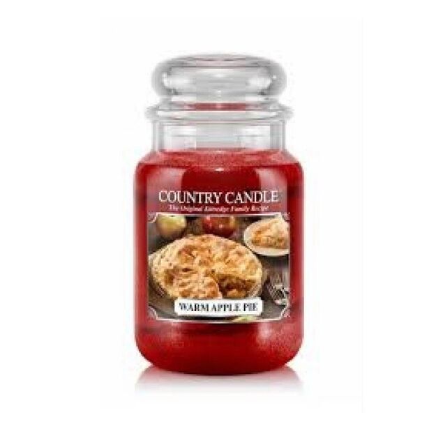 Warm Apple Pie - Country Candle - duża świeca zapachowa z dwoma knotami (652g)