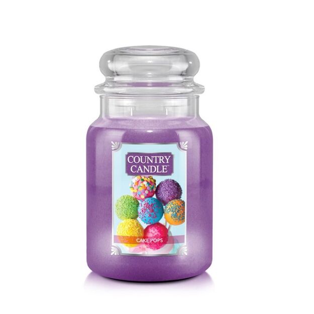 Cake Pops - Country Candle - duża świeca zapachowa z dwoma knotami (737g)