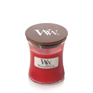 Woodwick - Crimson Berries - mała świeca zapachowa z drewnianym knotem