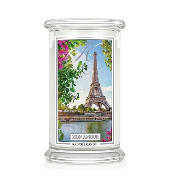 Mon Amour - Kringle Candle - duża świeca z dwoma knotami (624g)