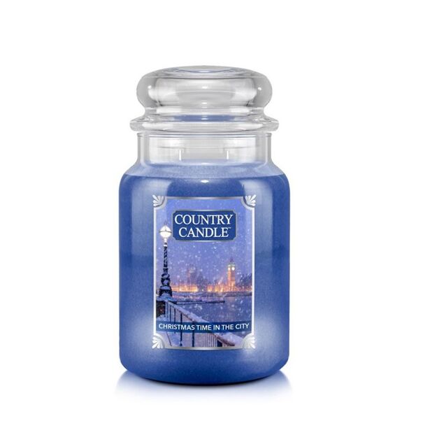 Christmas Time in the City - Country Candle - duża świeca zapachowa z dwoma knotami (652g)