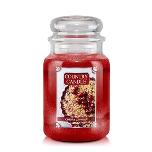 Cherry Crumble - Country Candle - duża świeca zapachowa z dwoma knotami (737g)