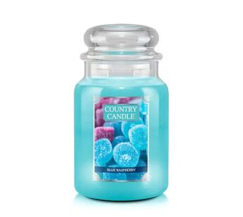 Duża świeca zapachowa Blue Raspberry – Country Candle | 737 g | 2 knoty