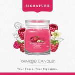 Red Raspberry - Yankee Candle Signature - średnia świeca z dwoma knotami - 3