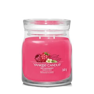 Red Raspberry - Yankee Candle Signature - średnia świeca z dwoma knotami