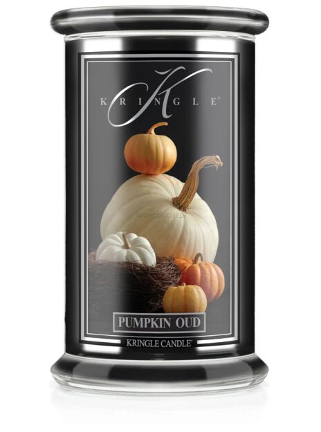 Pumpkin Oud - Kringle Candle - duża świeca z dwoma knotami (624g) - seria Reserve