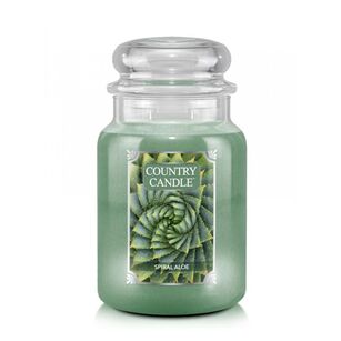 Spiral Aloe - Country Candle - duża świeca zapachowa z dwoma knotami (652g)