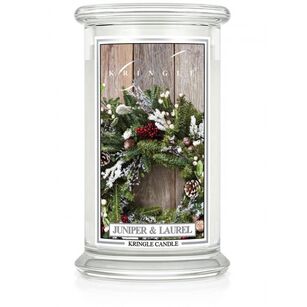 Juniper & Laurel - Kringle Candle - duża świeca z dwoma knotami (624g)