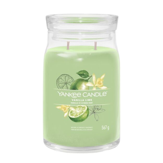 Vanilla Lime - Yankee Candle Signature - duża świeca z dwoma knotami - nowość 2022