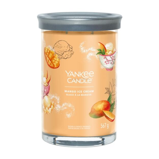 Mango Ice Cream - Yankee Candle Signature - świeca tumbler z dwoma knotami