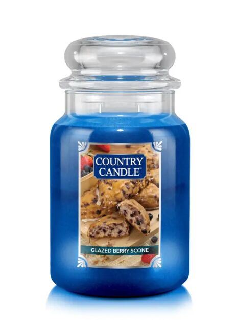 Duża świeca zapachowa Glazed Berry Scones – Country Candle | 737 g | 2 knoty