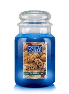 Duża świeca zapachowa Glazed Berry Scones – Country Candle | 737 g | 2 knoty