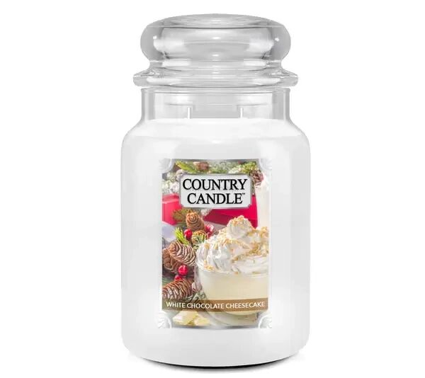 Duża świeca zapachowa White Chocolate Cheesecake – Country Candle | 737 g | 2 knoty