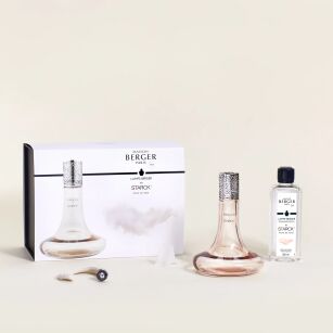 Zestaw prezentowy - Maison Berger - lampa katalityczna Starck Pink + esencja Peau de Soie 250 ml