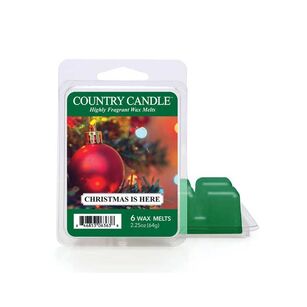 Christmas Is Here - Country Candle - wosk zapachowy 64 gram