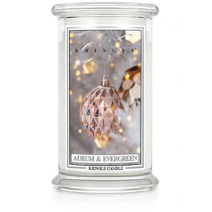 Aurum & Evergreen - Kringle Candle - duża świeca z dwoma knotami (624g)