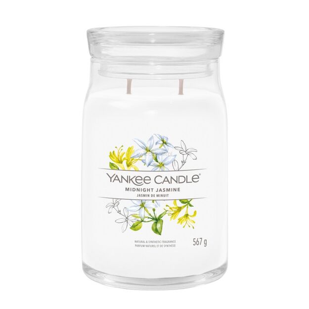 Midnight Jasmine - Yankee Candle Signature - duża świeca z dwoma knotami - nowość 2022