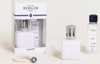 Zestaw prezentowy - Maison Berger - lampa katalityczna Glacon White + esencja Delicate White Musk 250 ml