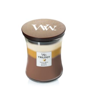 Cafe Sweets Woodwick  Trilogy -średnia świeca zapachowa z drewnianym knotem