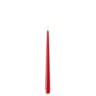 Red - Deluxe Home Art - świeca Led parafinowa Shiny 2,2 cm x 28 cm