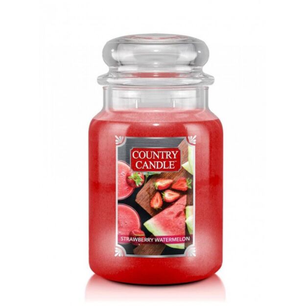 Duża świeca zapachowa Strawberry Watermelon – Country Candle | 737 g | 2 knoty