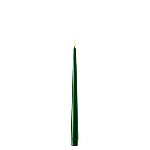 Dark Green - Deluxe Home Art - świeca Led parafinowa Shiny 2,2 cm x 28 cm