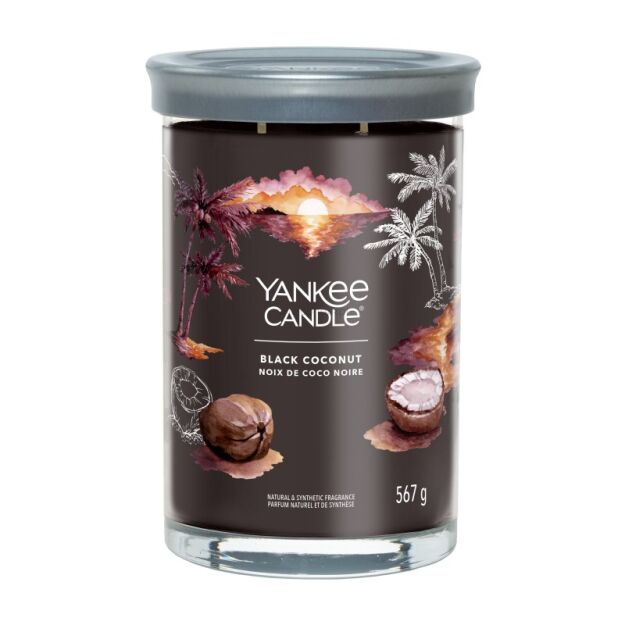 Black Coconut - Yankee Candle Signature - świeca tumbler z dwoma knotami 