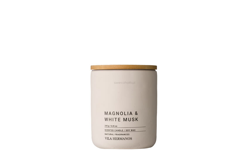 Magnolia & White Musk - Vila Hermanos - świeca zapachowa 240g - seria Concrete Collection