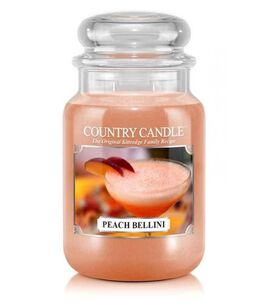 Peach Bellini - Country Candle - duża świeca zapachowa z dwoma knotami (652g)