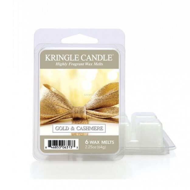 Gold & Cashmere - Kringle Candle - wosk zapachowy 64 gram