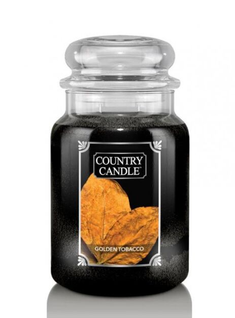 Duża świeca zapachowa Golden Tobacco – Country Candle | 737 g | 2 knoty