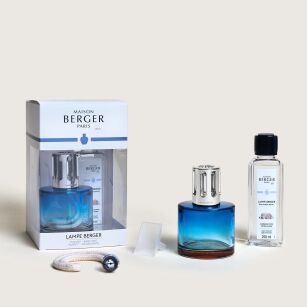Zestaw prezentowy - Maison Berger - lampa katalityczna Pure Blue-Nude+ esencja Cotton Caress 250 ml