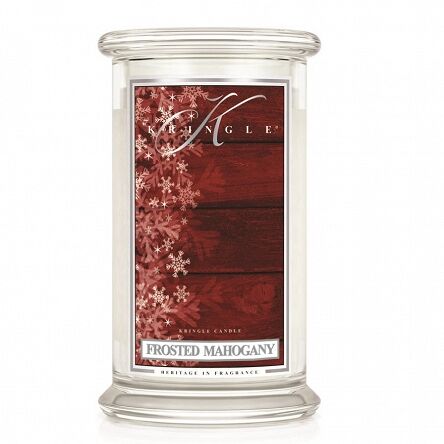 Kringle Candle - Frosted Mahogeny - duża świeca zapachowa (623g)
