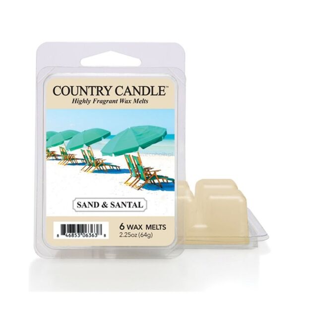 Sand & Santal - Country Candle - wosk zapachowy 64 gram